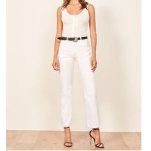 White reformation jeans